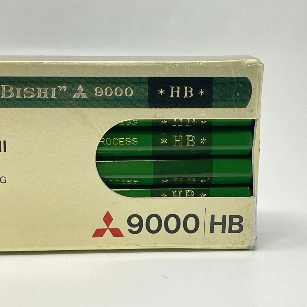 Mitsubishi Pencil 9000 HB 12 Pencils Animation Drawing Made In Japan Open Box
